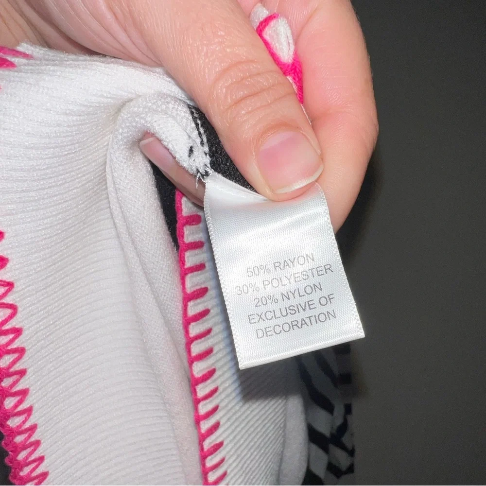 XO KR Women's‎ Striped Sweater with Pink Heart patchwork medium valentines